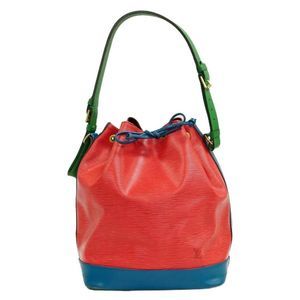 Louis Vuitton Noe Tricolor Epi Leather Shoulder Bag Castilian Red Blue Green